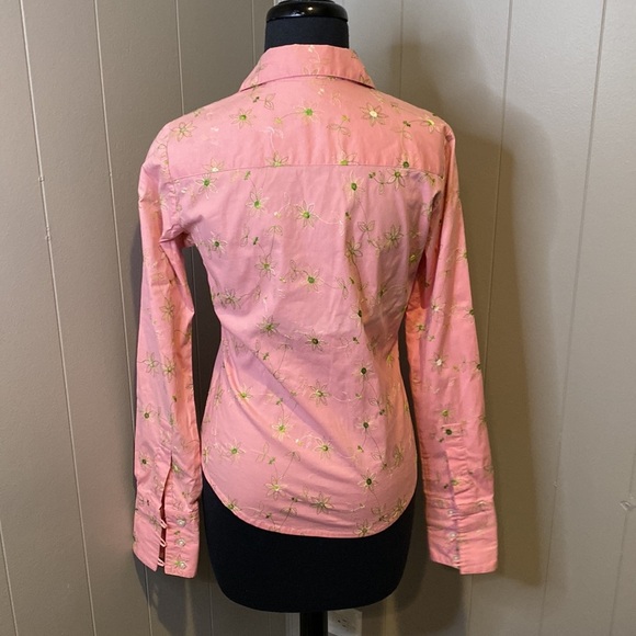 Johnny Cotton Women’s 2 Casual Button Down Shirt Floral Buttons Embroidered - Picture 4 of 5